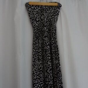 ardenes floral size small womens strapless cut out dress with belt